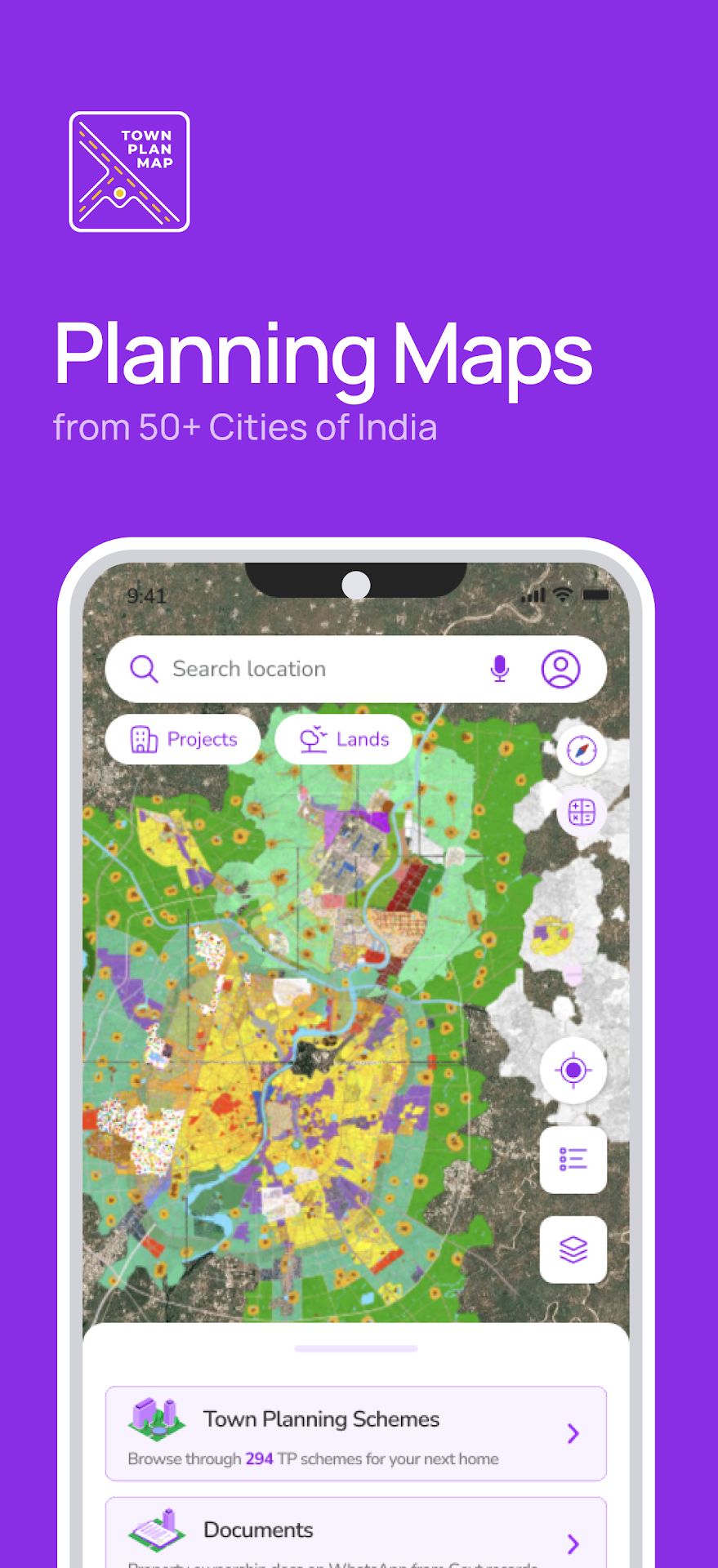 Planning Maps from 50+ Indian cities