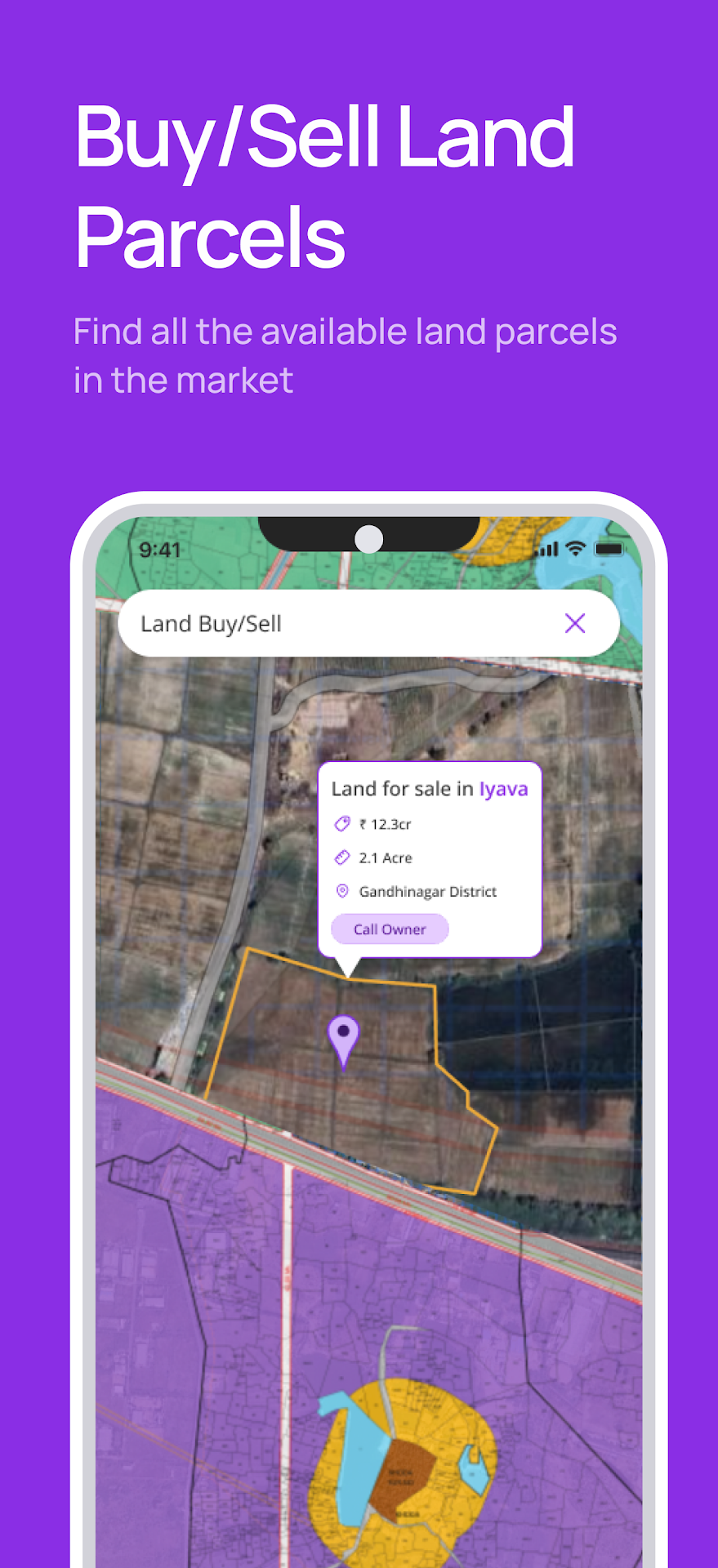 Buy / sell land parcels